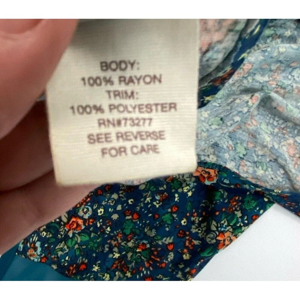 VTG Mudd Tank Top Size Small Sheer Teal Dark‎ Floral Racerback Tank 90’s Fairy